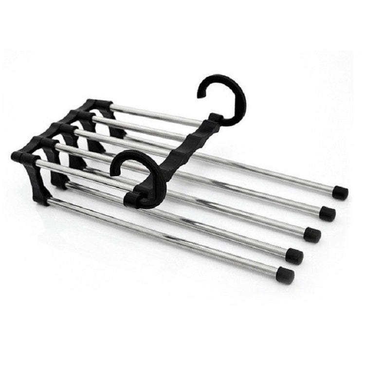 Multifunctional 5 in 1 Telescopic Folding Wardrobe Magic Trousers Rack, 5 in 1 Telescopic Rack 5 in 1 Telescopic Rack