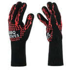 Heat-resistant High Temperature Fire Resistance Cooking Baking Barbecue Grill Gloves, Red BBQ, Red Torch – Wear-resistant, Non-slip