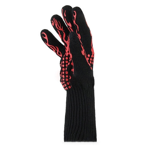 Heat-resistant High Temperature Fire Resistance Cooking Baking Barbecue Grill Gloves, Red BBQ, Red Torch – Wear-resistant, Non-slip Red Torch