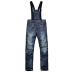 Men Snow Pants Cowboy Style Winter Outdoor Snowboarding Skiing Trousers with Belt, S, M, L, XL, XXL, XXXL S Black