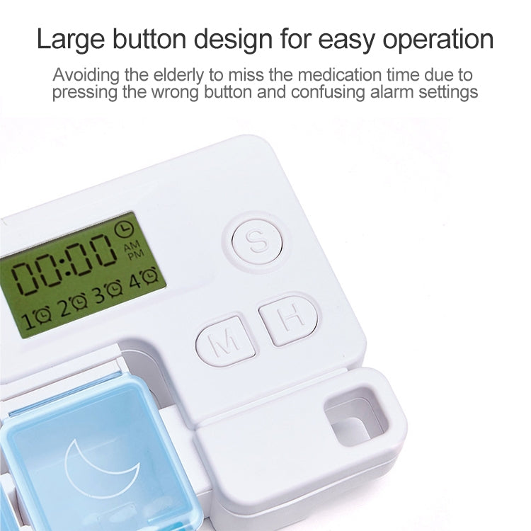 Portable Intelligent Plastic Storage Box Electronic Timing Reminder Medicine Boxes – Durable Build, Easy to Use