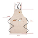 Barbecue Cooking Bartender Antifouling Thick Canvas Apron