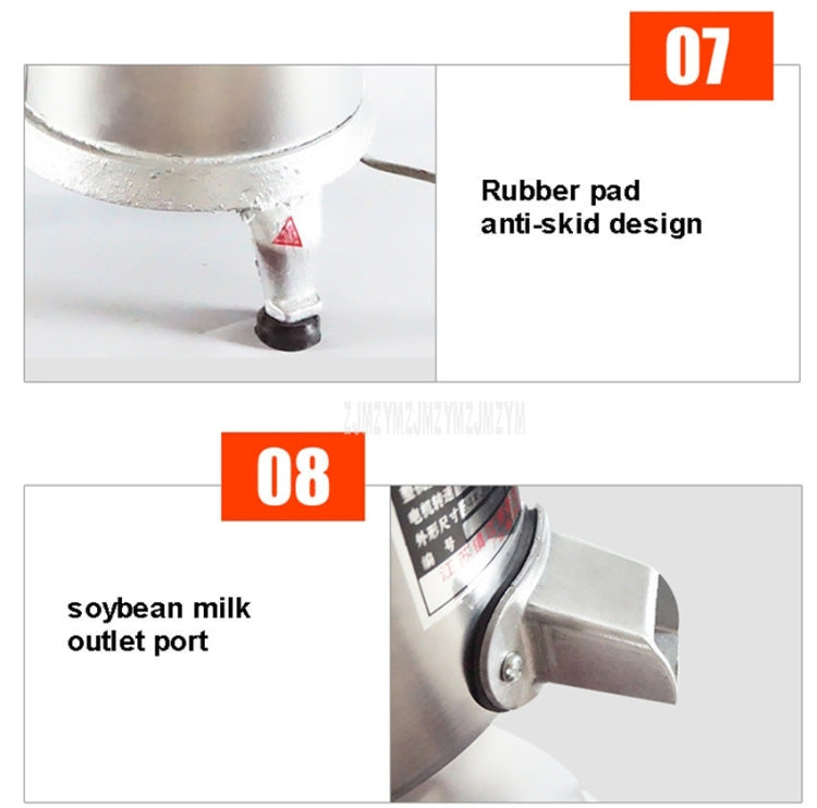 Household Stainless Steel Refiner Large Capacity Slurry Separation Fresh Grinding Soymilk Tofu Machine, CN Plug, 100/1100W, 125/1500W, 130/1800W