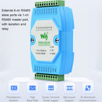 Waveshare RS485-HUB-8P Industrial-grade Isolated 8-ch RS485 Hub, Rail-mount Support, Wide Baud Rate Range