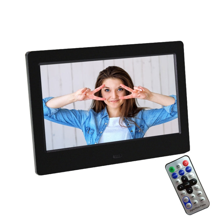 DPF-706 7 inch Digital Photo Frame LED Wall Mounted Advertising Machine, US Plug, EU Plug, UK Plug, AU Plug UK Plug Black