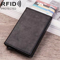 Magnetic RFID Bag Multifunctional Aluminum Automatic Pop-up Credit Card Package Black