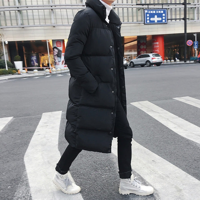 Mens Long Down Jacket Coat Winter Parkas Thick Warm Slim Fit Male Overcoat, M, L, XL, XXL, XXXL, XXXXL, 5XL M
