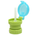 Children Portable Bottled Drinks Anti-overflow Anti-squash Replacement Straw Cap, Green, Red, Blue Green Green