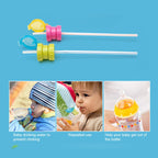 Children Portable Bottled Drinks Anti-overflow Anti-squash Replacement Straw Cap, Green, Red, Blue