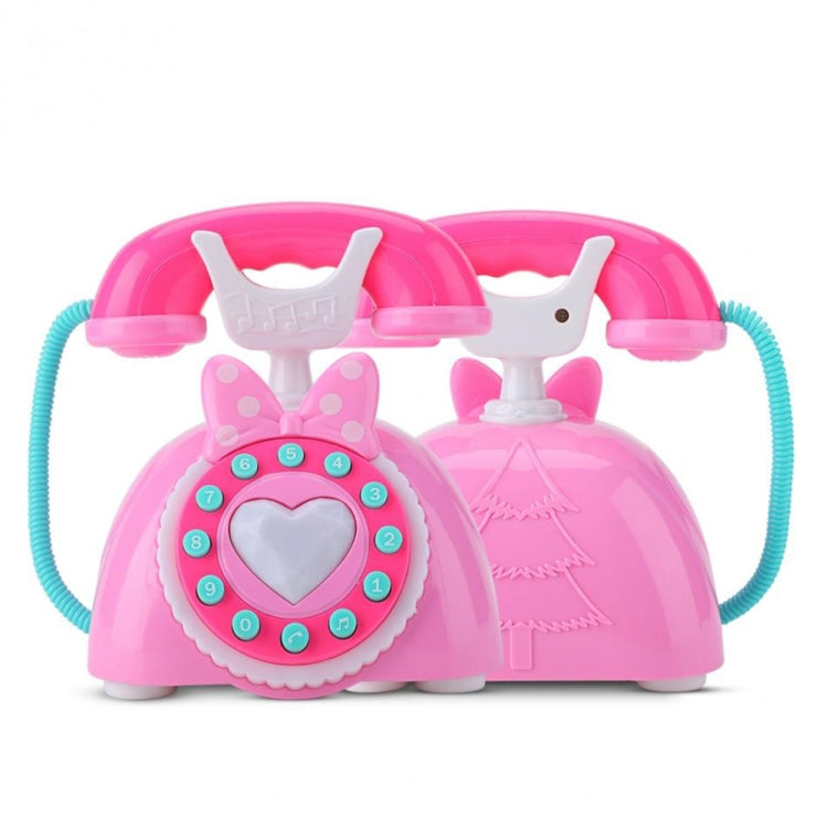 Child Simulation Retro Telephone Light Music Cartoon Early Education Puzzle Musical Toys – Durable Build, Easy to Use