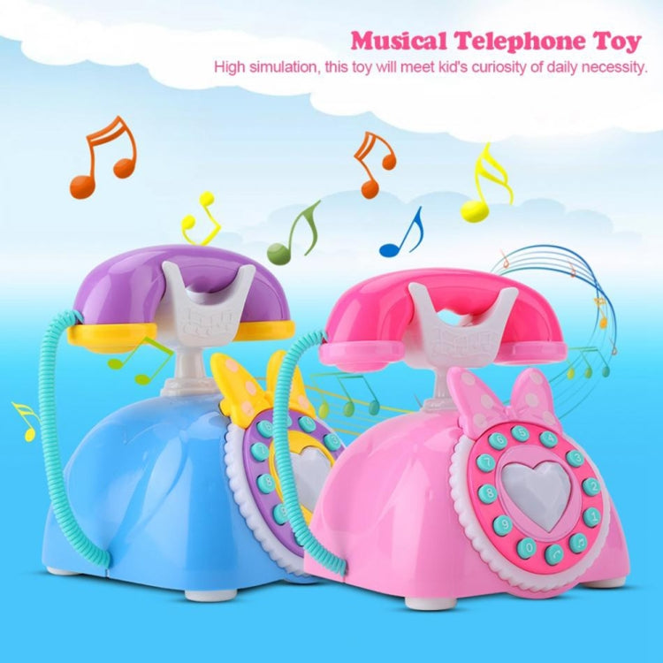 Child Simulation Retro Telephone Light Music Cartoon Early Education Puzzle Musical Toys – Durable Build, Easy to Use