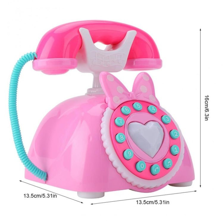 Child Simulation Retro Telephone Light Music Cartoon Early Education Puzzle Musical Toys – Durable Build, Easy to Use