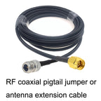 SMA Male to N Female RG58 Coaxial Adapter Cable, SMA Male to N Female 0.5m, SMA Male to N Female 1m, SMA Male to N Female 1.5m, SMA Male to N Female 3m, SMA Male to N Female 5m, SMA Male to N Female 10m – Data Transmission