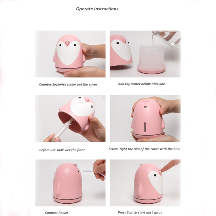 220ml Aroma Humidifier Cute Penguin USB Air Diffuser Home Office Car Mist Maker Air Purifier – Durable Build, Easy to Use