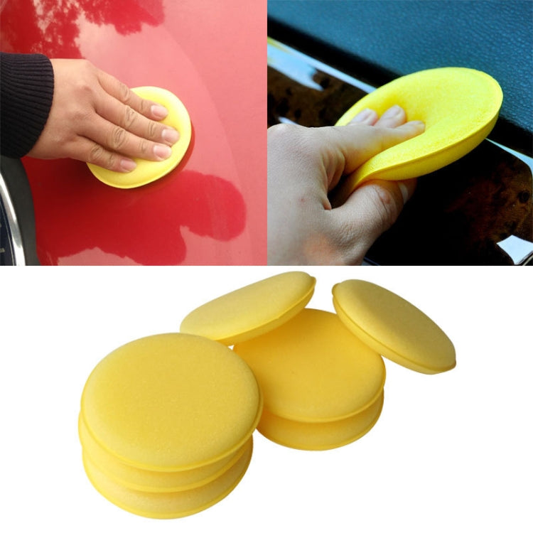 5 PCS Car Vehicle Wax Polish Foam Sponge Hand Soft Wax Yellow Sponge Pad for Car Detailing Care Wash, 5 PCS 5 PCS