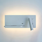 Wireless Wall Lamp USB 5V Charger Wall Lights Hotel Headboard Reading Lighting Spot Luminaire Lamp, Left Left Matt White