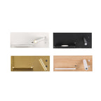Wireless Wall Lamp USB 5V Charger Wall Lights Hotel Headboard Reading Lighting Spot Luminaire Lamp, Left