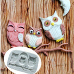 Owl Fondant Mold Cake Decoration Diy Dry Pais Chocolate Silicone Mold, Owl Shape Owl Shape