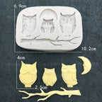 Owl Fondant Mold Cake Decoration Diy Dry Pais Chocolate Silicone Mold, Owl Shape