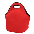 Portable Zipper Handbags Diving Neoprene Lunch Bag Red