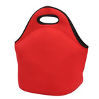 Portable Zipper Handbags Diving Neoprene Lunch Bag Red