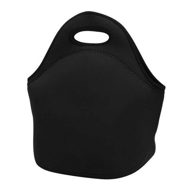 Portable Zipper Handbags Diving Neoprene Lunch Bag – Waterproof Black