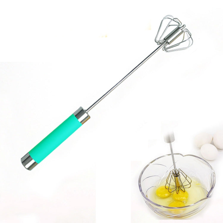 Stainless Steel Semi-automatic Stirring Press Rotary Egg Beater, 30cm, Random Color Delivery, Egg Beater Egg Beater