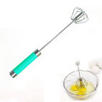 Stainless Steel Semi-automatic Stirring Press Rotary Egg Beater, 30cm, Random Color Delivery, Egg Beater Egg Beater