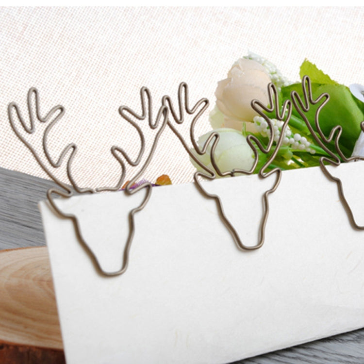 8 PCS/Set Deer Head Paper Clip Shaped Paper Clip Creative Shape Pin Bookmark, Deer Head Paper Clip Deer Head Paper Clip
