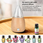Waterless Diffuser Essential Oil Spray Wood Glass Aromatherapy Air Humidifier, AU Plug, UK Plug, EU Plug