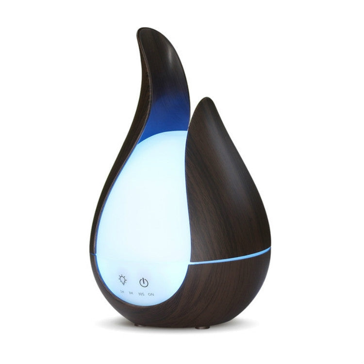 200ml Ultrasound Air Humidifier Aroma Essential Oil Diffuser 7 Colors LED Night Light Cool Mist Maker, UK Plug, EU Plug – Durable Build, Easy to Use UK Plug Deep Wood Base