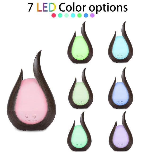 200ml Ultrasound Air Humidifier Aroma Essential Oil Diffuser 7 Colors LED Night Light Cool Mist Maker, UK Plug, EU Plug – Durable Build, Easy to Use