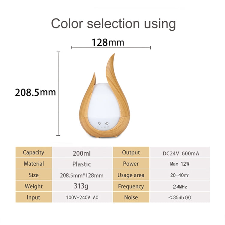 200ml Ultrasound Air Humidifier Aroma Essential Oil Diffuser 7 Colors LED Night Light Cool Mist Maker, UK Plug, EU Plug – Durable Build, Easy to Use