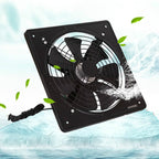 220V Exhaust Fan High Speed Air Extractor Window Ventilation Fan for Kitchen Ventilator Axial Industrial Wall Fan, 12 inch, 10 inch 12 inch