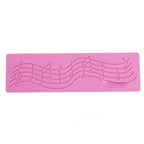 2 PCS Note Cake Decoration Silicone Mould Fondant Cake Tool Baking DIY Mould, Note Shape