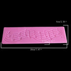 2 PCS Note Cake Decoration Silicone Mould Fondant Cake Tool Baking DIY Mould, Note Shape