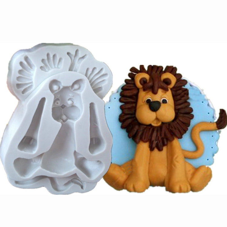2 PCS 3D Animal Shape Silicone Form Fondant Cake Biscuit Molds, 3D Animal Shape(Lion) 3D Animal Shape(Lion) Lion