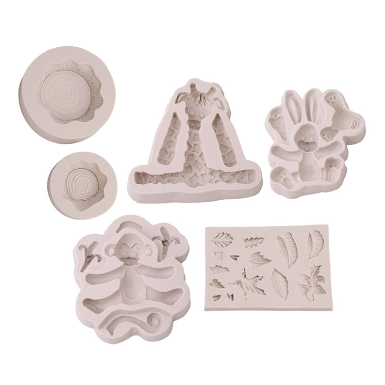 2 PCS 3D Animal Shape Silicone Form Fondant Cake Biscuit Molds, 3D Animal Shape(Lion)