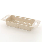 Adjustable Dish Drainer Sink Drain Basket Washing Vegetable Fruit Plastic Drying Rack