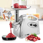 MGB -120A 250W Household Electric Multi-function Stainless Steel Kitchen Sausage Twisting Machine Meat Grinder, MGB -120A Black