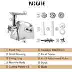 MGB -120A 250W Household Electric Multi-function Stainless Steel Kitchen Sausage Twisting Machine Meat Grinder, MGB -120A Black