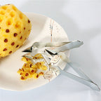 3 PCS Stainless Steel Non-slip Tip Open Blade Pineapple Clip Fruit Eye Digger, 13.5×3.5cm Endless Steel Nail