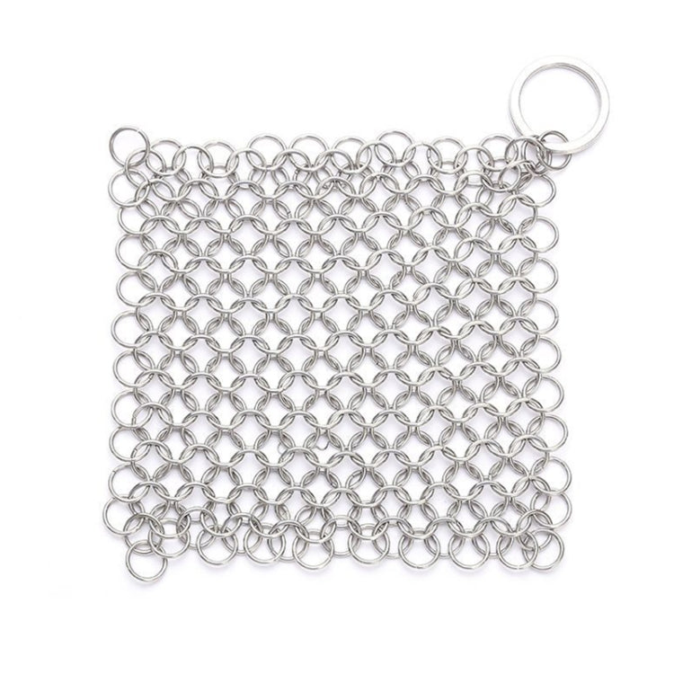 Stainless Steel Square Cast Iron Cleaner Pot Brush Scrubber Home Cookware Kitchen Cleaning Tool, 4×4inch, 5×5inch, 6×6inch, 7×7inch, 8×8inch, 8×6inch – Durable Build, Easy to Use