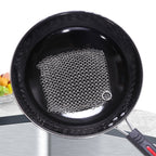 Stainless Steel Square Cast Iron Cleaner Pot Brush Scrubber Home Cookware Kitchen Cleaning Tool, 4×4inch, 5×5inch, 6×6inch, 7×7inch, 8×8inch, 8×6inch – Durable Build, Easy to Use