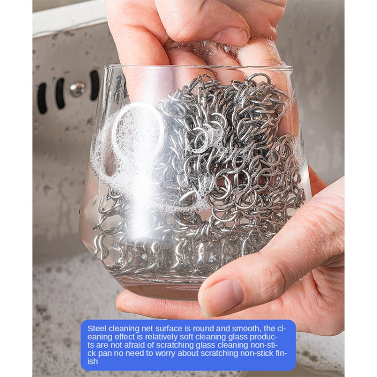 Stainless Steel Square Cast Iron Cleaner Pot Brush Scrubber Home Cookware Kitchen Cleaning Tool, 4×4inch, 5×5inch, 6×6inch, 7×7inch, 8×8inch, 8×6inch – Durable Build, Easy to Use