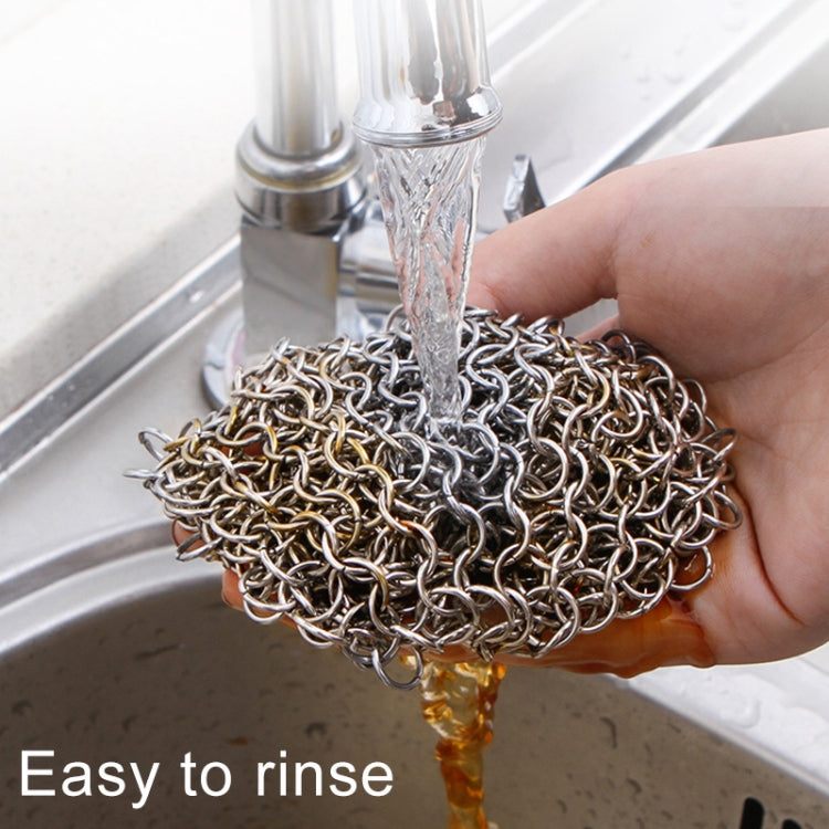 Stainless Steel Square Cast Iron Cleaner Pot Brush Scrubber Home Cookware Kitchen Cleaning Tool, 4×4inch, 5×5inch, 6×6inch, 7×7inch, 8×8inch, 8×6inch – Durable Build, Easy to Use