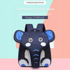 Elephant School Backpack for Children Cute 3D Animal Kids School Bags Boys Girls Schoolbag