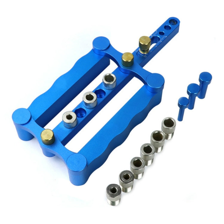 Woodworking Punching Locator Vertical Triple Hole Straight Hole Opener Dowel – Aluminum Alloy