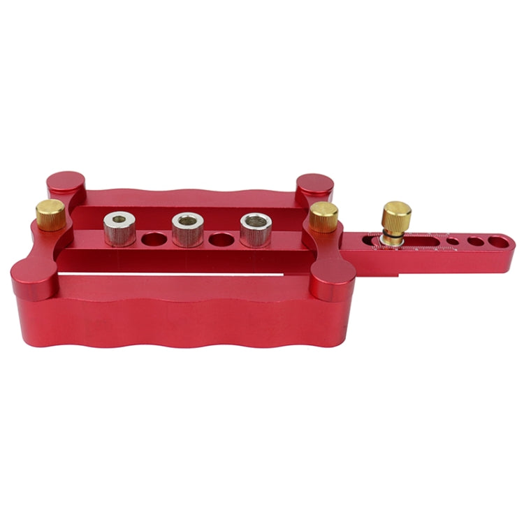 Woodworking Punching Locator Vertical Triple Hole Straight Hole Opener Dowel – Aluminum Alloy
