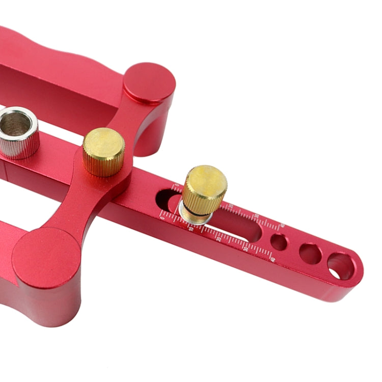 Woodworking Punching Locator Vertical Triple Hole Straight Hole Opener Dowel – Aluminum Alloy